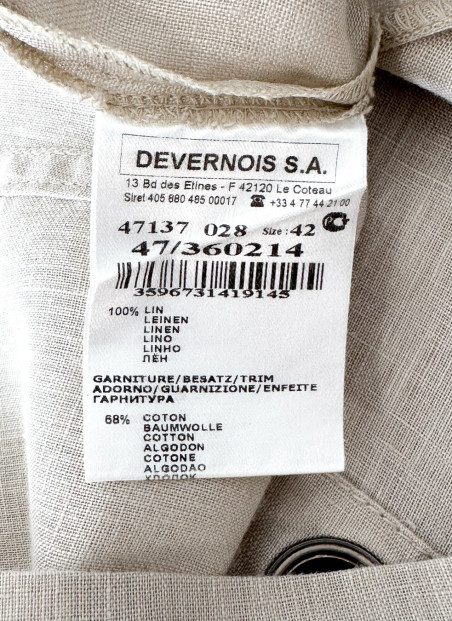 Ensemble Devernois chemise et jupe